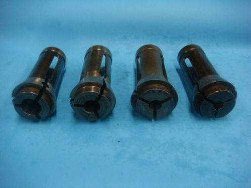 BROWN &amp; SHARPE #22 ROUND COLLET SET, 4 PCS  - 5/8&#034;, 7/16&#034;, 13/32&#034;, 13/16