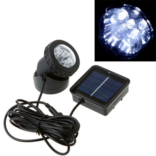 6LED Outdoor Spotlight Solar Powered Garden Pool Waterproof Spot Light Lamp