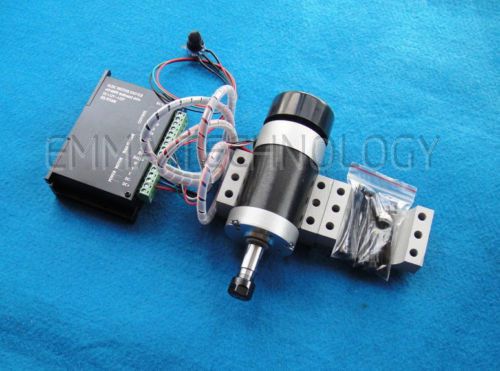 ER11 400w 12000RPM 48V Brushless Spindle Motor + PWM Speed Controller + Mount