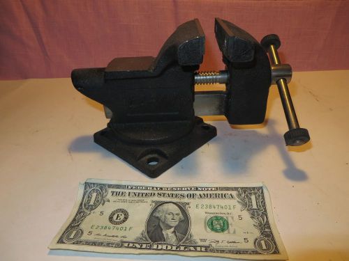 Clean heavy duty larin 3 1/2&#034; bench top swivel vise vice with anvil for sale