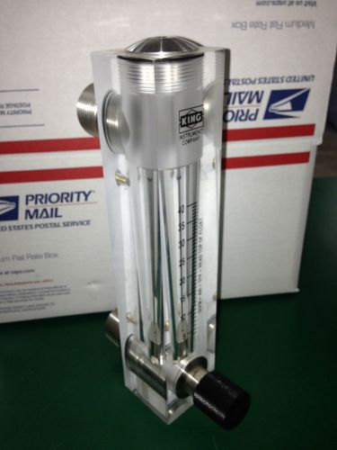 Flow meter king instruments. 7520 6c-02, 1&#034; npt, 316l 40 scfm 10gpm for sale