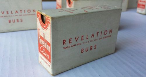 Vintage Dental Burs Revelation Copyright 1936 S.S White Dental MFG Co. 72 Box