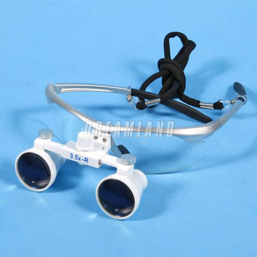 NEW Dental Surgical Binocular Loupes 3.5X 420mm F Dentist SILVERY