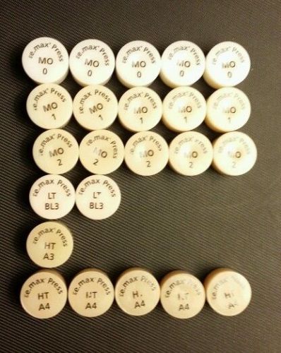 Ivoclar emax press ingots MO-LT-HT  23pc