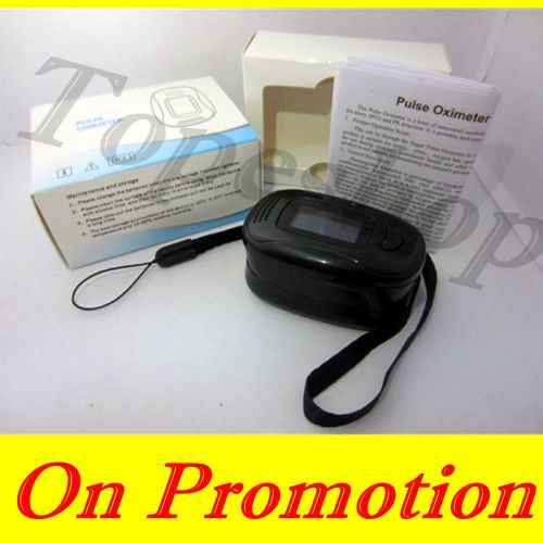 CE NO.1  Fingertip Pulse Oximeter, Blood Oxygen, PR, SPO2 monitor ***Cool black