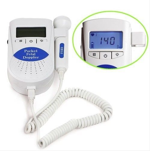 Hot,2013 new, fetal heart doppler /backlight lcd 3mhz probe+free gel ,ce&amp;fda for sale