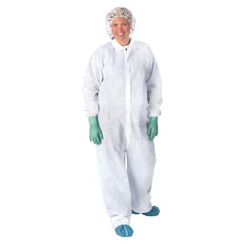 Medline Classic Polypropylene Coveralls - 2-Xtra Large - 25/ Case - White