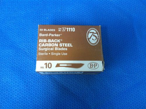 Bard Parker Rib Back Carbon Steel Surgical Blades. 50 Blades. 371110.