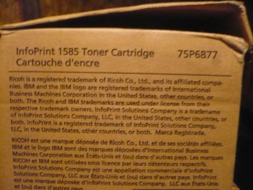 New OEM Genuine Ricoh IBM 75P6877 Black Toner Cartridge UGLY BOX