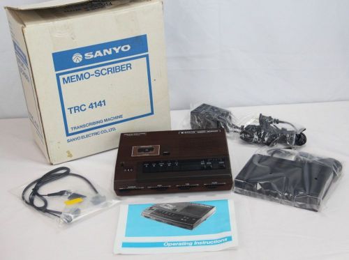 Sanyo TRC-4141 Memo-Scriber Transcribing Machine Simulated Wood Cabinet Japan