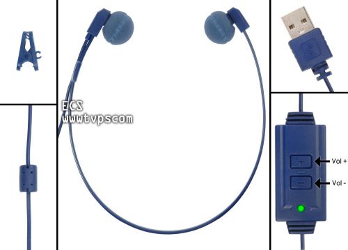 Ecs whucusb wordhear-o usb under-chin transcription headset for sale