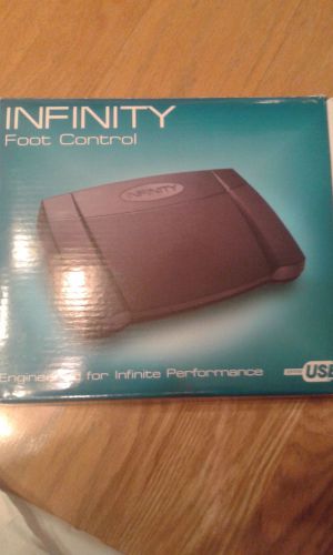 Infinity Foot Control Pedal IN-USB-2 Medical Transcription Dictation USB Hook-up