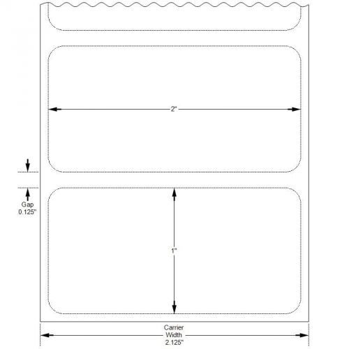 2&#034; x 1&#034; inkjet white semi gloss paper labels to fit primera® lx900 printer for sale