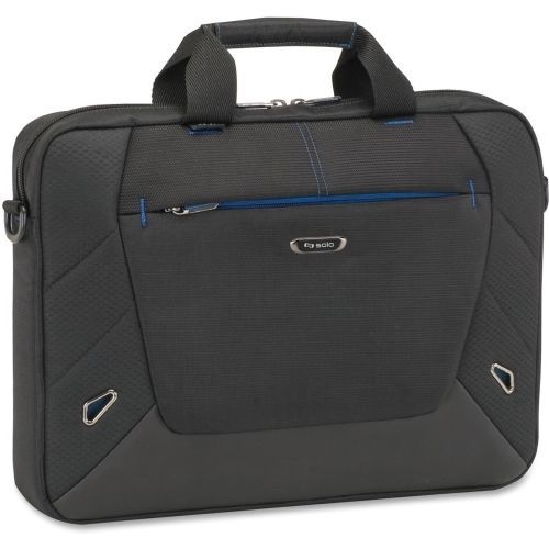 USLTCC104420 Laptop Slim Brief, 16&#034; Capacity, 16&#034;x2&#034;x11-1/2&#034;, Black/Blue