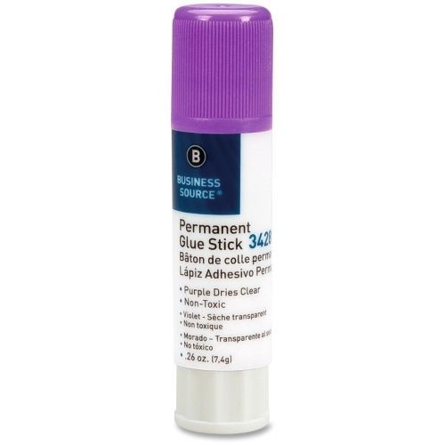 Business Source Glue Stick - 0.26 oz - 18/Pack - Purple - BSN34289