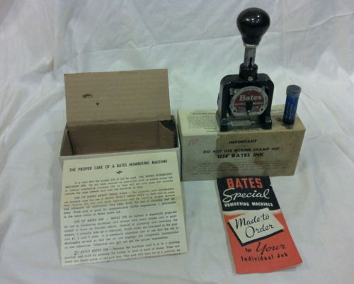 BATES NUMBERING MACHINE/Reconditioned/Triplicate/Original/Orange,NJ