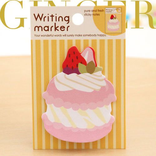 Macaron Strawberry Cream Cake Stick Post It Bookmark Memo Sticky Notes AB01