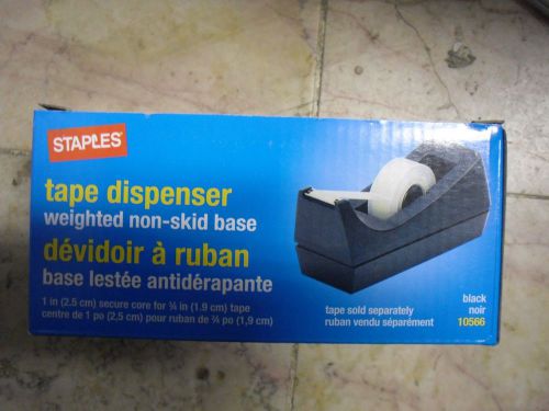 New ! Staples Desktop Tape Dispenser, Black  10566