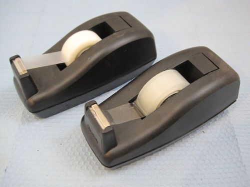 5795 lot(2) scotch c40 tape dispenser black 3/4&#034; guc for sale