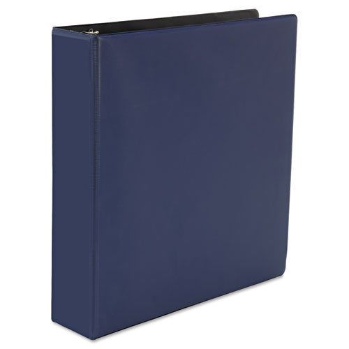 D-Ring Binder, 2&#034; Capacity, 8-1/2 x 11, Navy Blue