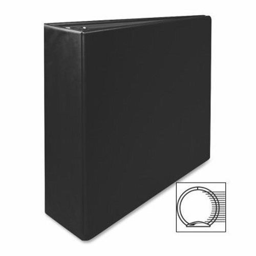 Business Source Round Ring Binder, 3&#034; Capacity, 11&#034;x8-1/2&#034;, Black (BSN09978)