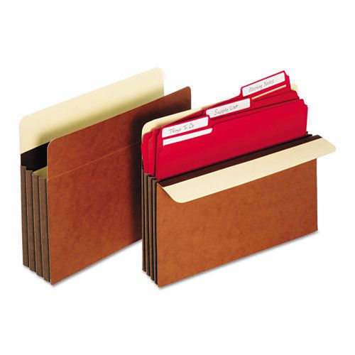 5 1/4 Inch Expansion Accordion Pocket, Straight, Redrope, Letter, Red, 10/Box