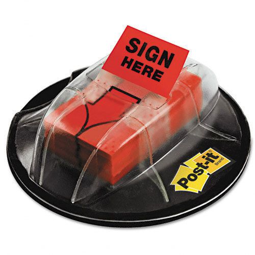 Post-it Flags High Volume Flag Dispenser, Sign Here, Red, 200 Flags/Dispenser