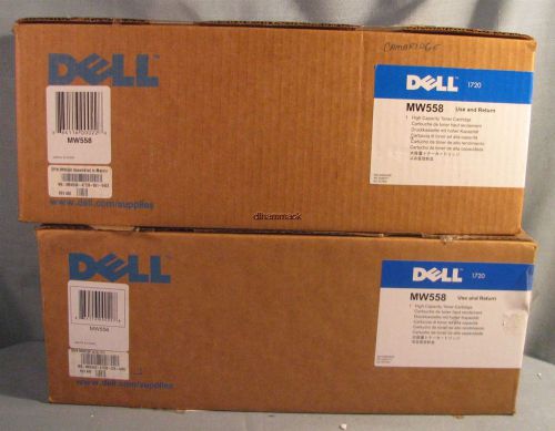 LOT OF 2 DELL HIGH CAPACITY BLACK TONER CARTRIDGE 1720 MW558 - FREE SHIPPING