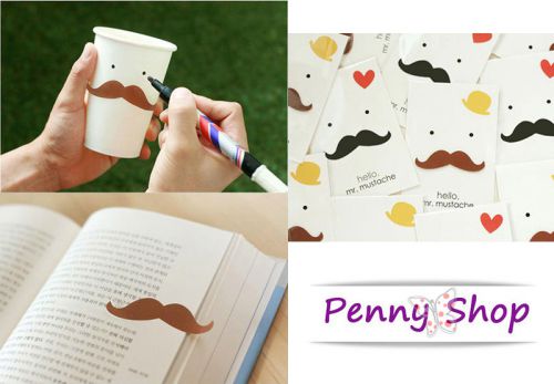 Hello Mr. Mustache Beard Postcard Styling Decorative Sticky Post-it notepad