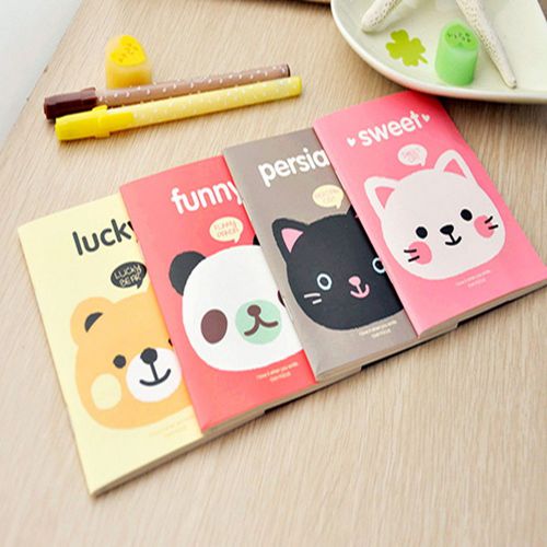 1 Mix Cartoon Diary Thin Notebook Memo Pocket Stationery Note Pad Pocketbook