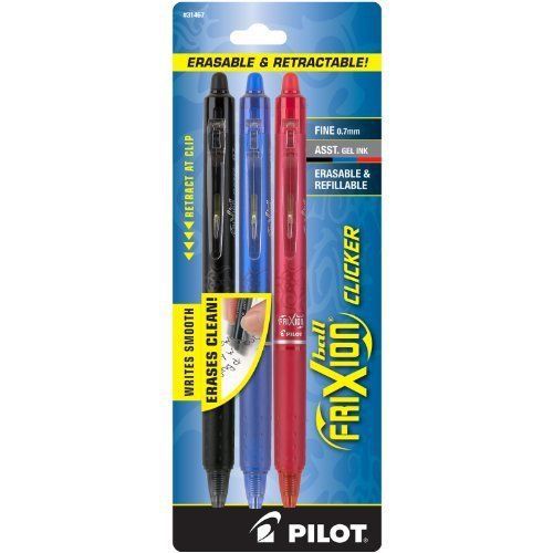 Frixion Clicker Erasable Gel Pen - 0.7 Mm Pen Point Size - Assorted (pil31467)