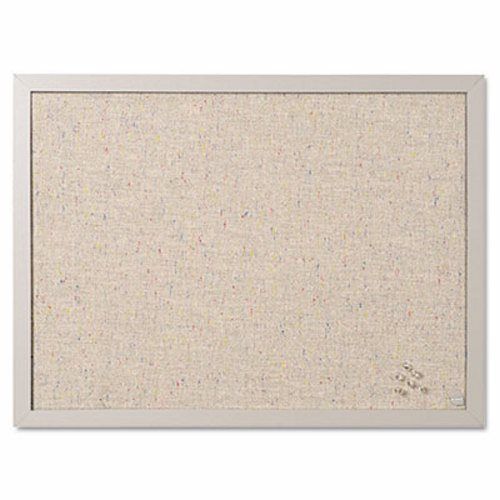 MasterVision Fabric Bulletin Board, 24X18, Gray Fabric/Gray Frame (BVCFB0470608)