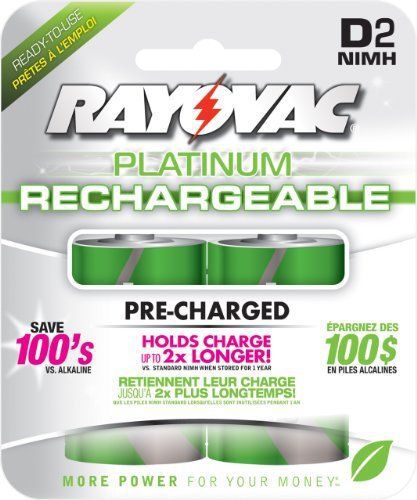 Rayovac Pl713-2 Gen, 3000 Mah Nimh D 2-pack - 3000 Mah - D - Nickel (pl7132gen)