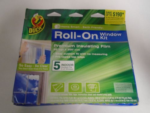 NEW DUCK ROLL-ON 5 WINDOW PREMIUM INSULATING  FILM KIT INSULATION INDOOR KIT