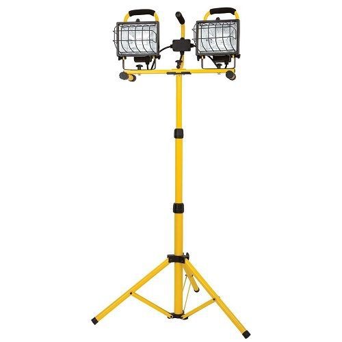 1000w twin head portable work light new yellow and black finish globe electric for sale