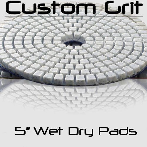 5 Inch Wet Dry Diamond Polishing Pads Sanding Disc Concrete Granite Glass Marble