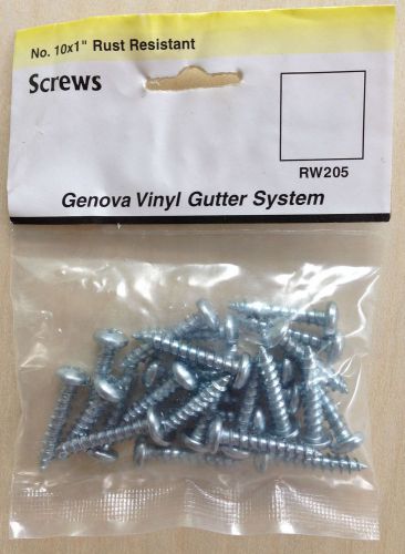 2 BAGS GENOVA RAINGO RW205 NO. 10 X 1&#034; RUST RESISTANT SCREWS 25/BAG SHIPS FREE!