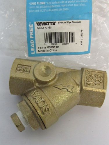 Watts LF777SI, 3/4&#034; NPT Lead Free, Bronze Wye Strainer