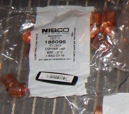 LQQK !! Lot of 100- NIBCO-1/2&#034; Copper Tube End Caps-(#CLC-617)- WQW!!!