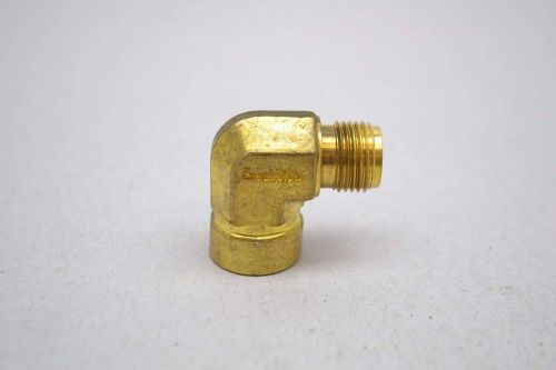 SWAGELOK BRASS 1/4IN FNPT 9/16IN THREAD 90 DEG ELBOW FITTING D430437