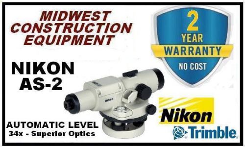 NEW NIKON AS-2 Automatic Level - 34x - Precise Measurements