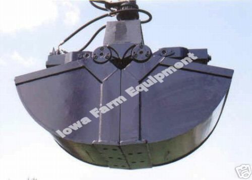 Ife 95 gallon heavy duty clamshell clam shell bucket w/hydraulic rotator for sale