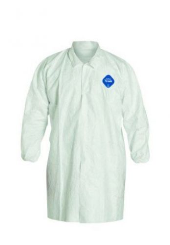 Tyvek Lab Coat Snap Front- Elastic Wrists