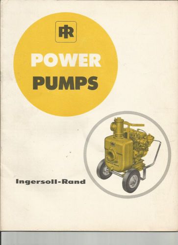 1963 INGERSOLL RAND CENTRIFUGAL &amp; SUMP PUMP BROCHURE NEW YORK NY