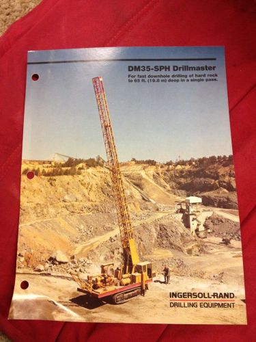 INGERSOLL RAND IR DM35 SPH DRILLMASTER DRILLING CONSTRUCTION EQUIPMENT BROCHURE