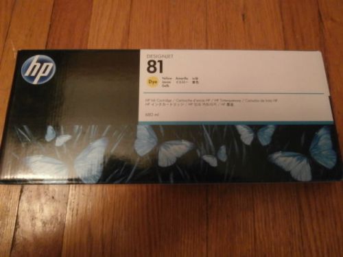 C4933A HP 81 Yellow Ink Cartridge Dye ~ new 2016