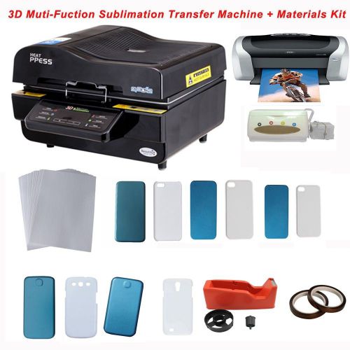 3D Vacuum Sublimation Transfer  iPhone Case Molds Sumsung Cover Printer CISS Kit