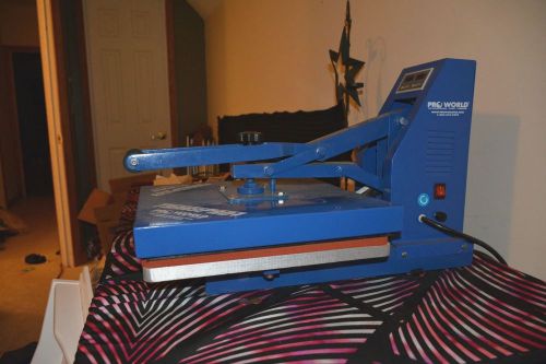 Trans-pro 15x15 heat press w/ screen print transfers and rhinestone transfers for sale