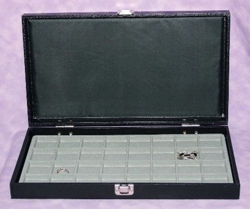 TRAVELING EARRING/JEWELRY 32 SLOT JEWELRY CASE GRAY