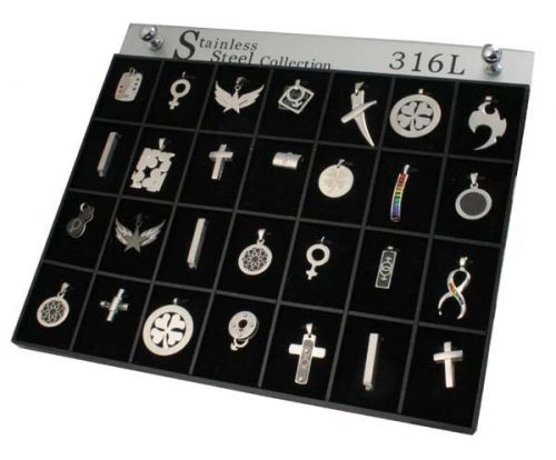 Modern Sleek Display Stainless Steel Pendants Jewelry